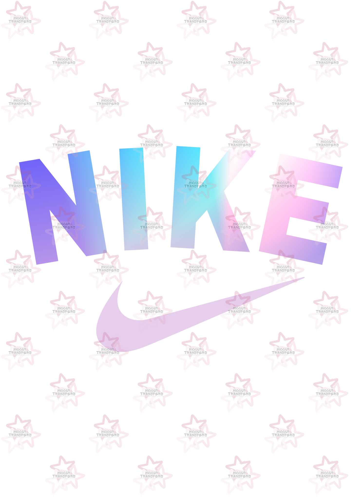 Pink Blue Ombré | DTF transfer | Hiccup Exclusive Design | Swoosh Tick