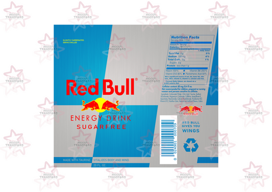 Red Bull Sugar Free | 20oz Tumbler Sublimation Wrap