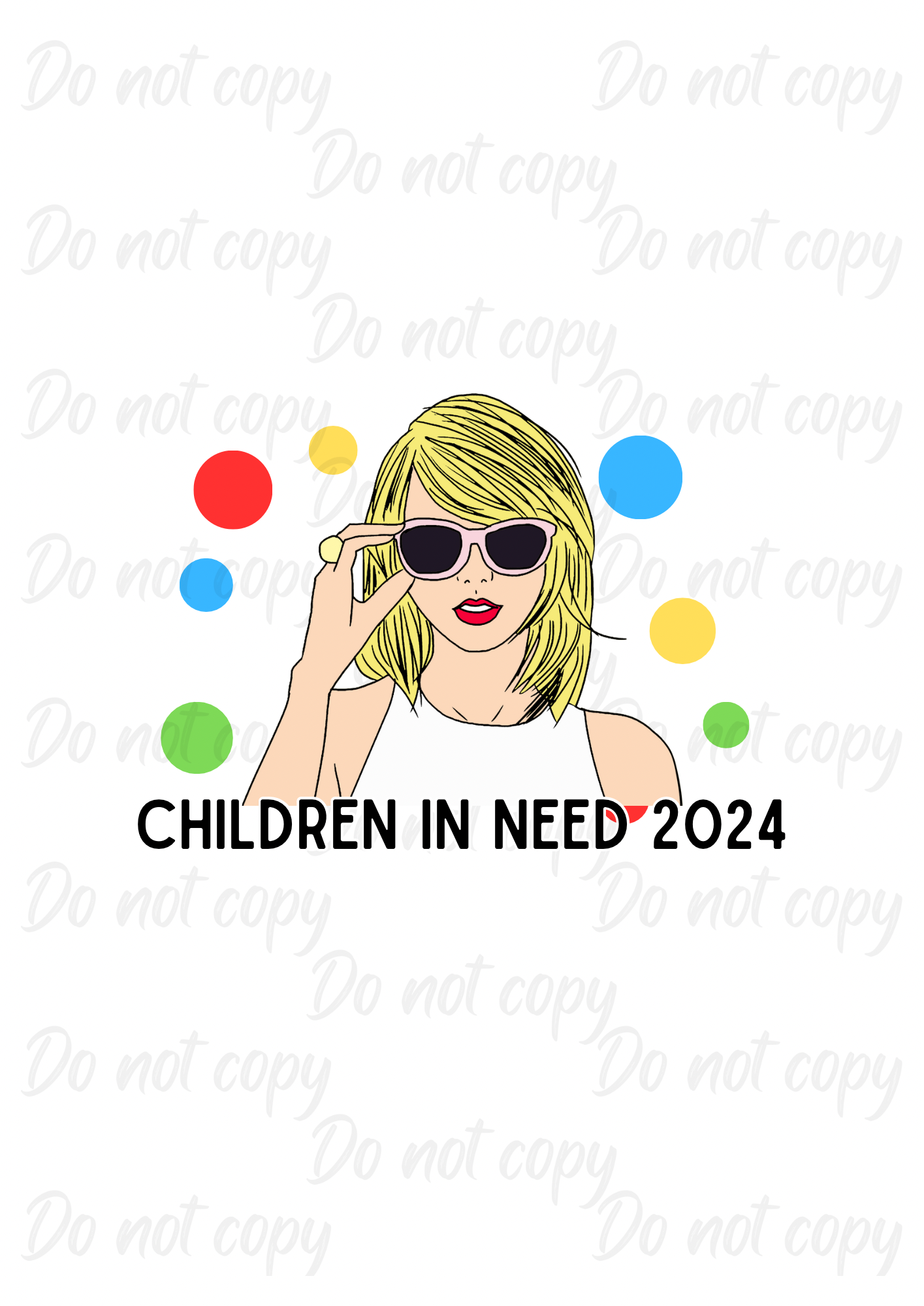 T swift | Children In Need | DTF transfer