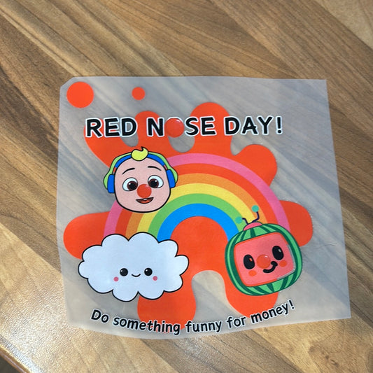 Coco Melon Red Nose Day 6” DTF Transfer