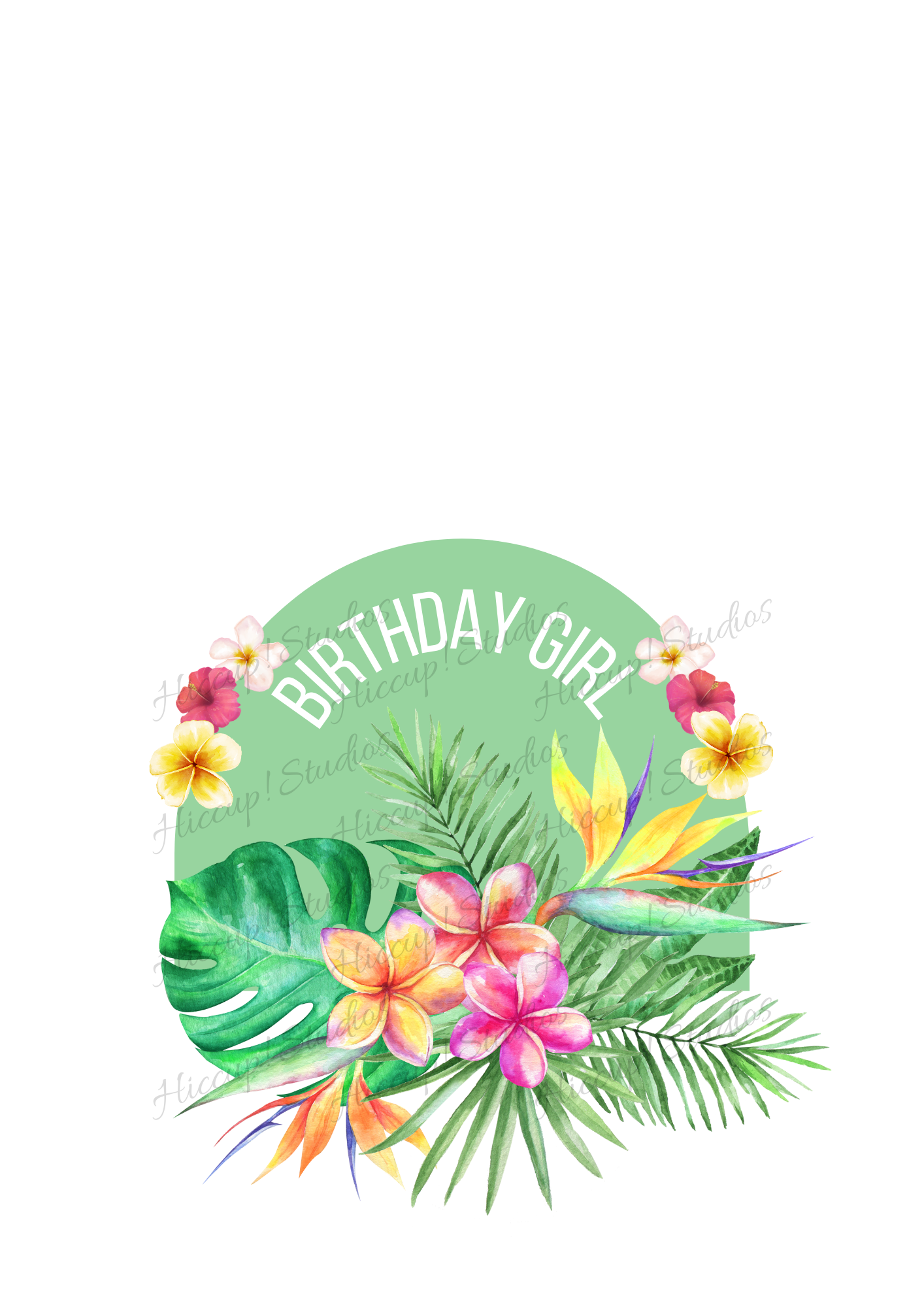 Aloha Birthday Sublimation print