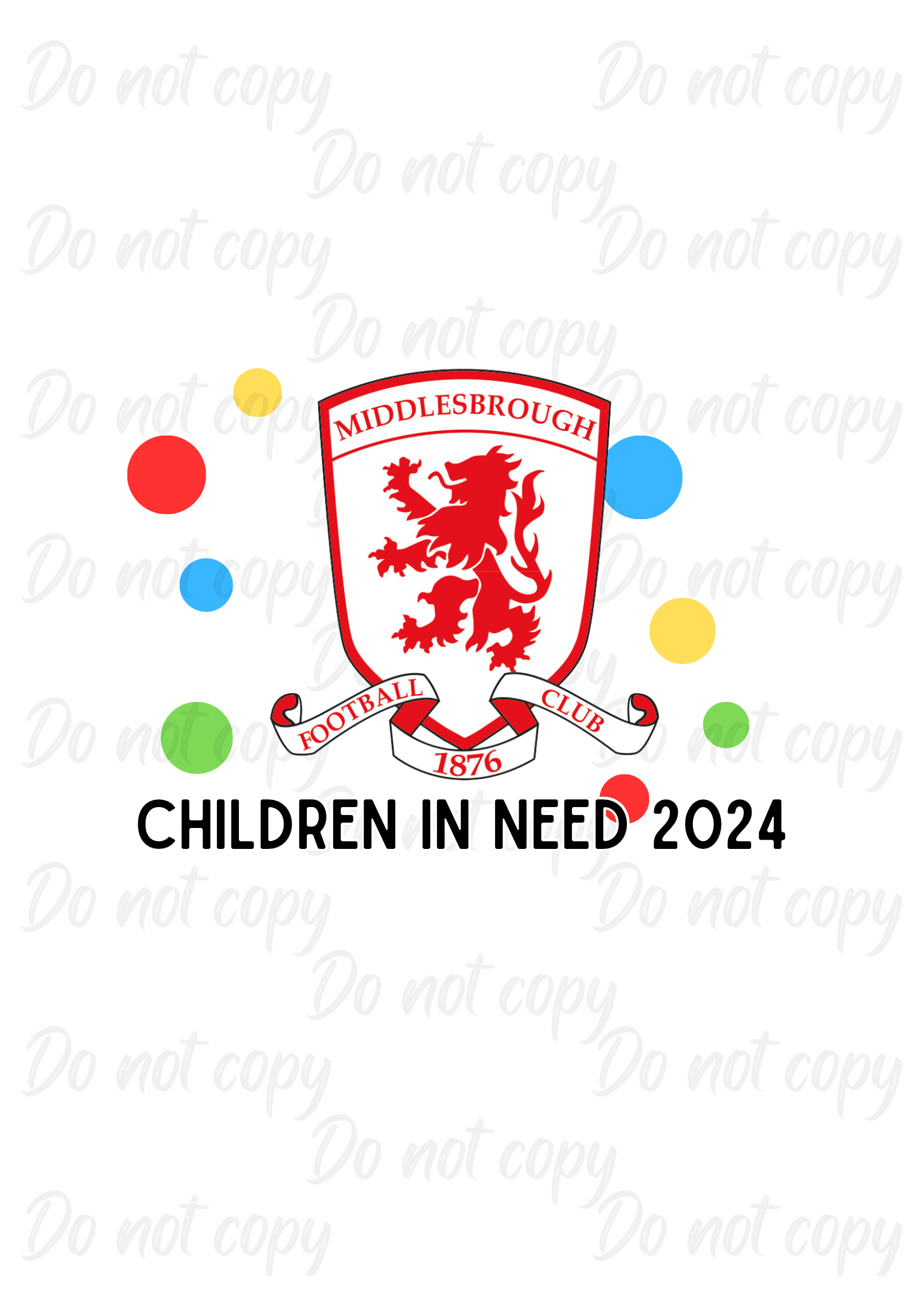 Boro | Children In Need | DTF transfer