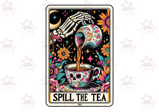Spill The Tea Tarot Card | UVDTF 3” UVDTF
