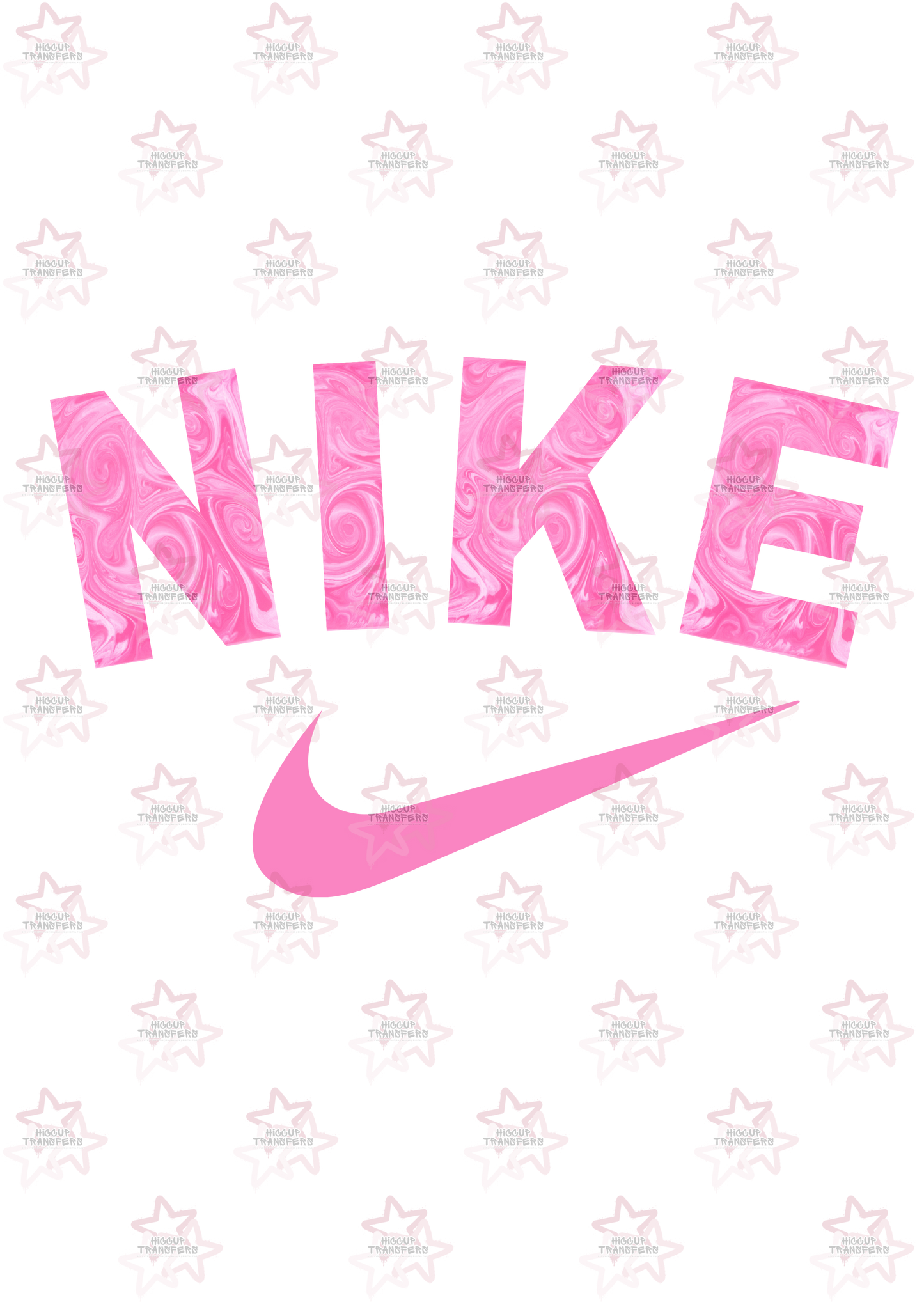 Pink Marble | DTF transfer | Hiccup Exclusive Design | Swoosh Tick