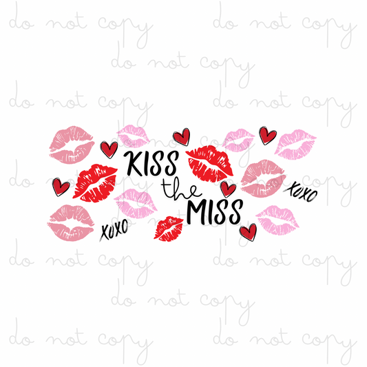 Kiss The Miss | 16oz Libbey Wrap / Decal Sheet | Hiccup Exclusive