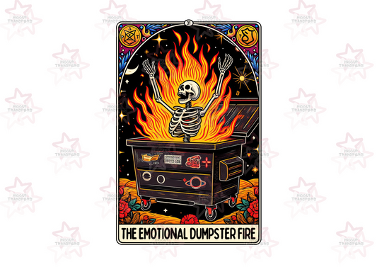 The Emotional Dumpster Fire Tarot Card | UVDTF 3” UVDTF