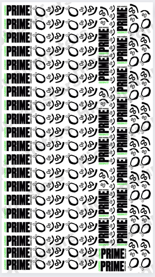 GLOWBERRY PRIME metre UVDTF Decal Sheet