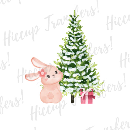 Cute Bunny Pink | Christmas | DTF transfer