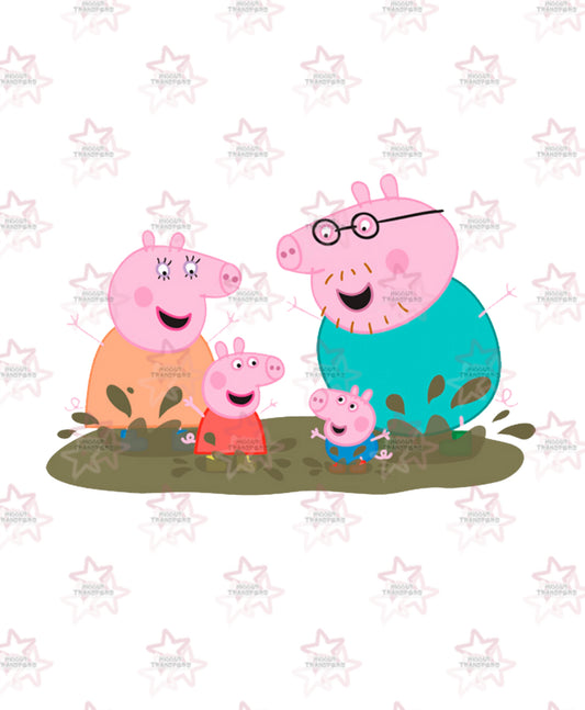 Pig & family   | DTF transfer