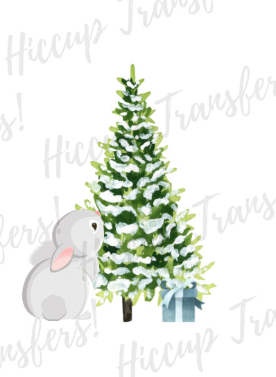 Cute Bunny Grey | Christmas | DTF transfer