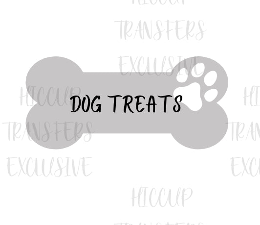 Dog Treats Label Bone | UVDTF 3” Decal