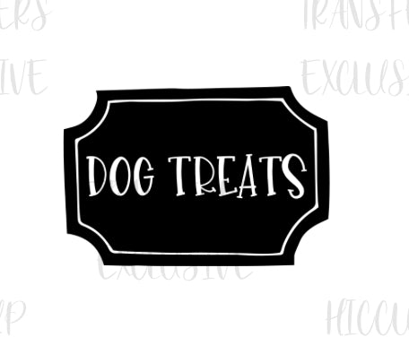 Dog Treats Label Chalkboard Style | UVDTF 3” Decal
