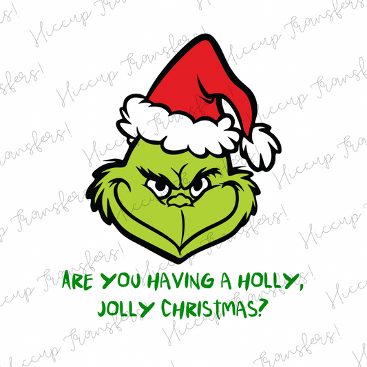 Holly Jolly Christmas Green Christmas | DTF transfer