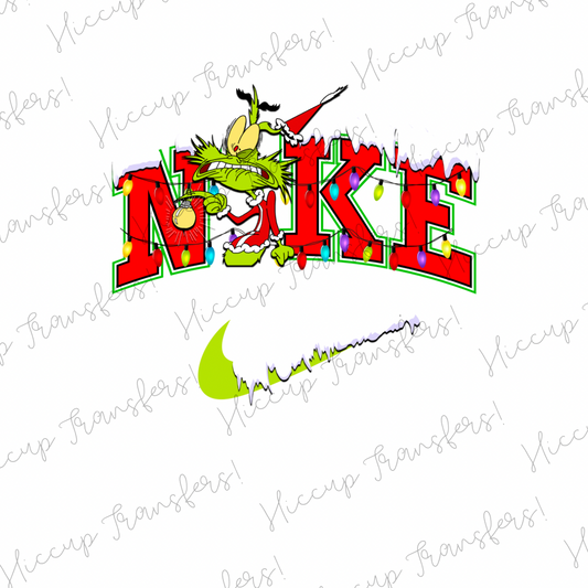 Green Christmas Swoosh 3 | DTF transfer