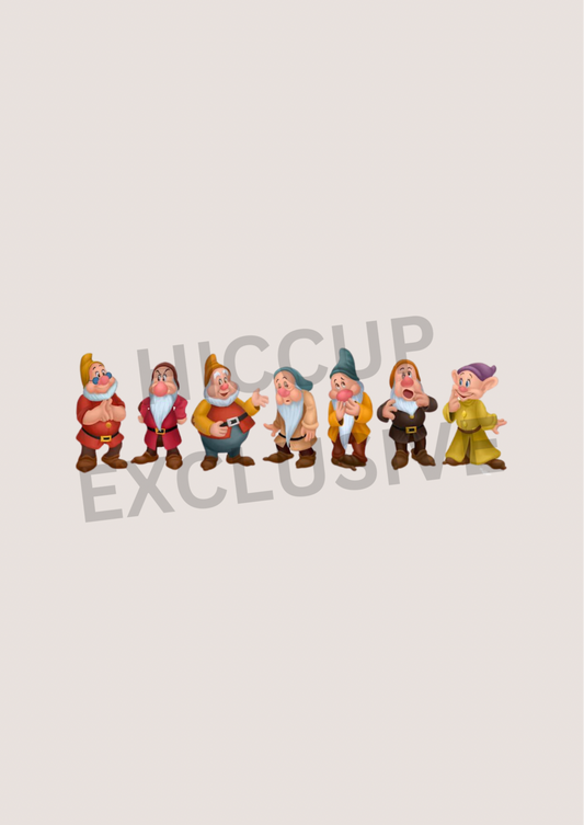 7 Dwarfs Spaced| DTF Transfer | Hiccup Exclusive Design