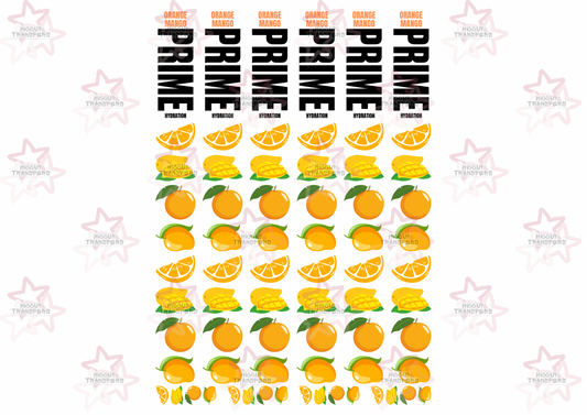 Orange Mango Prime A3 Decal Sheet