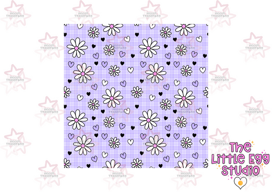 Lilac Daisies | The Little Egg Studio | 20oz Sublimation Tumbler Wrap