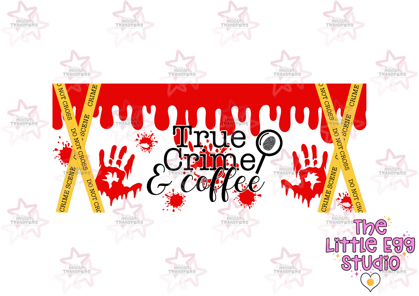 True Crime & Coffee | The Little Egg Studio | 16oz UVDTF Libbey Wrap