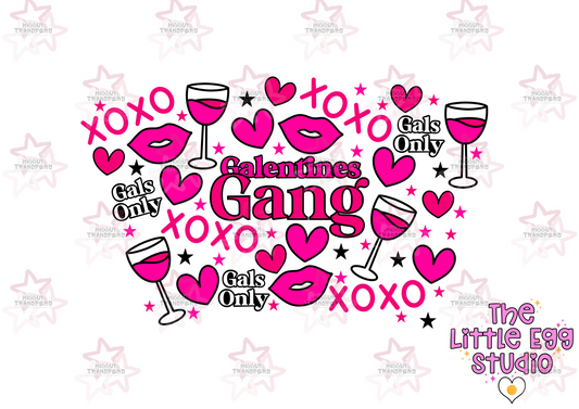 Galentines Gang | The Little Egg Studio | 24oz UVDTF Cold Cup Wrap