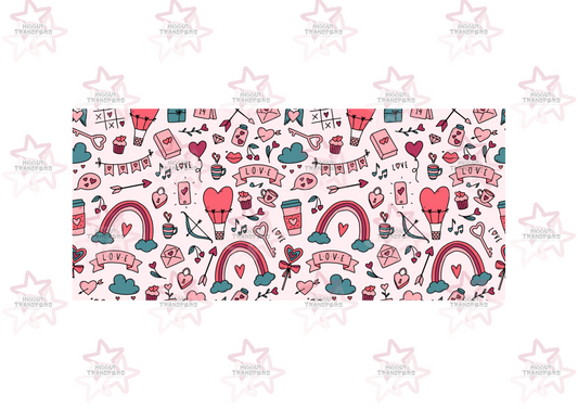 Pink Doodles | Hiccup Transfers Exclusive | 11oz Sublimation Mug Wrap