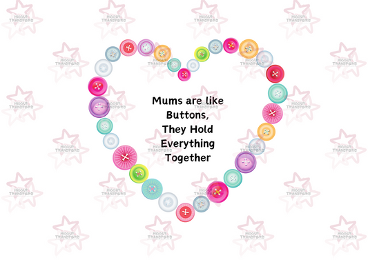 Mums Are Like Buttons | UVDTF 3” Decal | Hiccup Exclusive | Mother’s Day