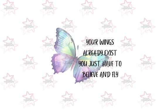 Butterfly Positivity Quote | UVDTF 3” Decal | Hiccup Exclusive