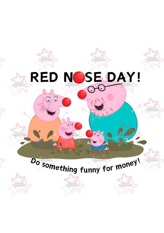 Pigs | DTF Transfer | Hiccup Exclusive Design | Red Nose Day
