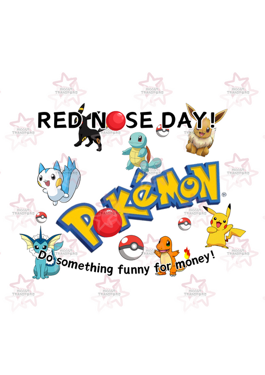 Poke | DTF Transfer | Hiccup Exclusive Design | Red Nose Day