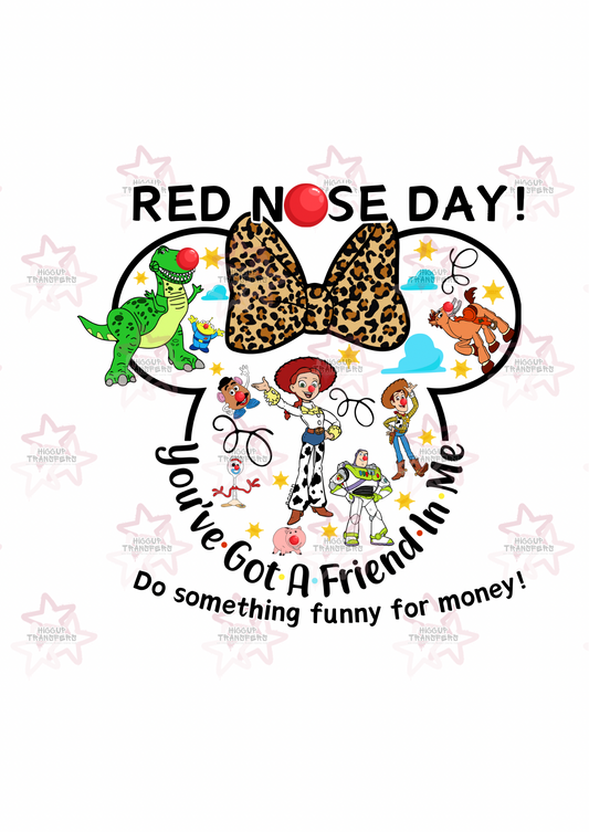 Toys With Bow | DTF Transfer | Hiccup Exclusive Design | Red Nose Day