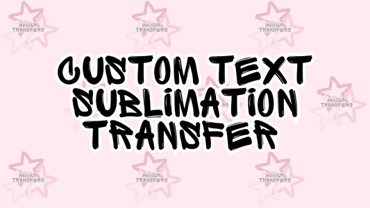 Custom Sublimation Name / Word Decal