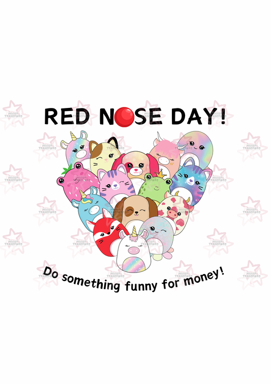 Squish Heart | DTF Transfer | Hiccup Exclusive Design | Red Nose Day