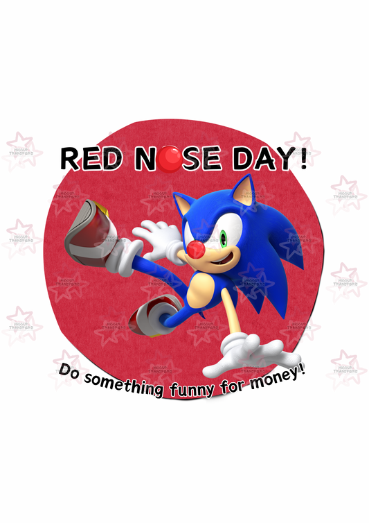 Sonic | DTF Transfer | Hiccup Exclusive Design | Red Nose Day