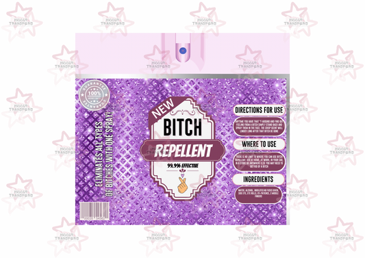 Lilac Bitch Repellent | Spray Bottle Effect | 20oz Tumbler Sublimation Wrap