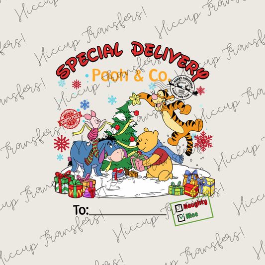 Pooh & Friends | DTF transfer | Sacks & Christmas Eve Boxes