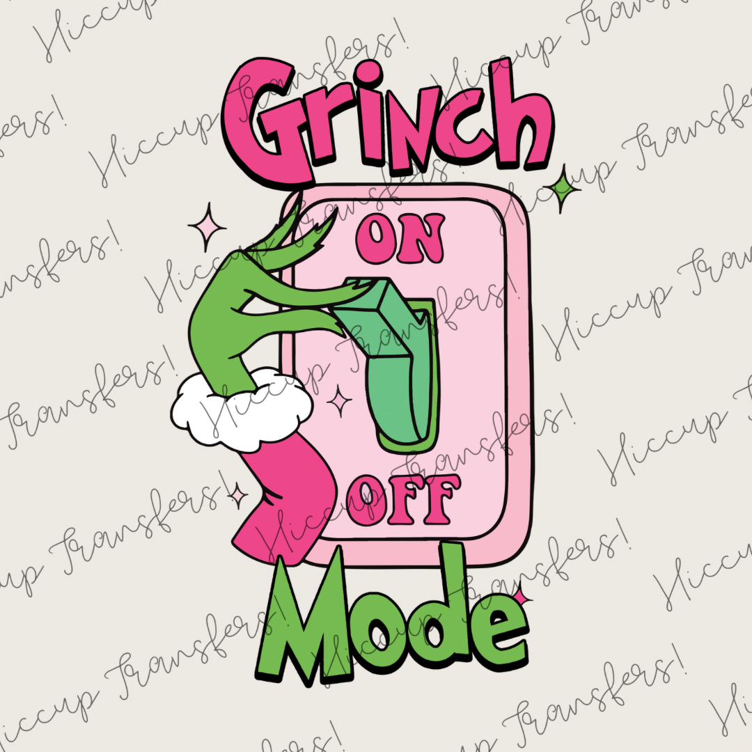 G Mode On | DTF transfer | Pink Green Christmas