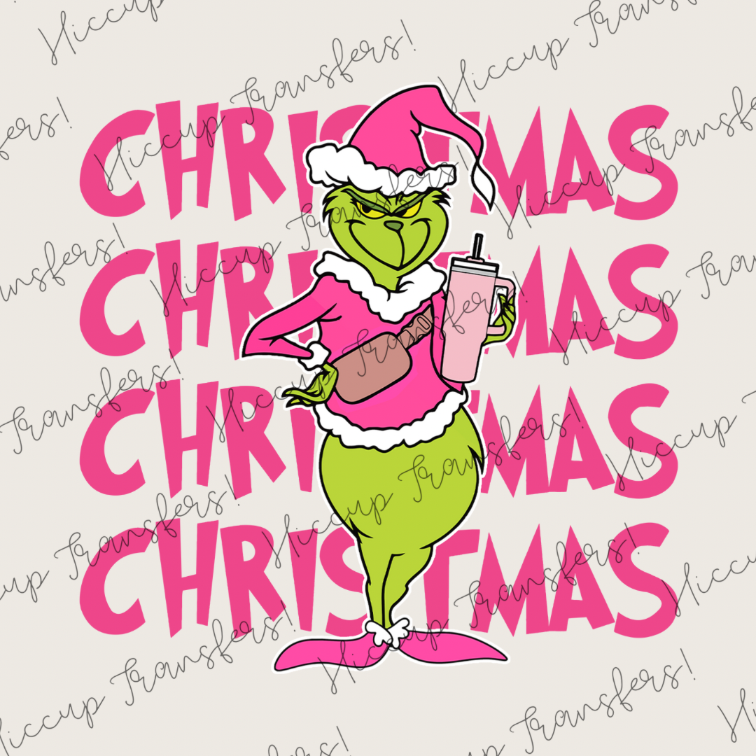 Boujie Christmas | DTF transfer | Pink Green Christmas