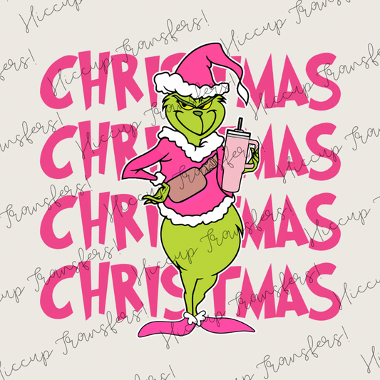 Boujie Christmas | DTF transfer | Pink Green Christmas