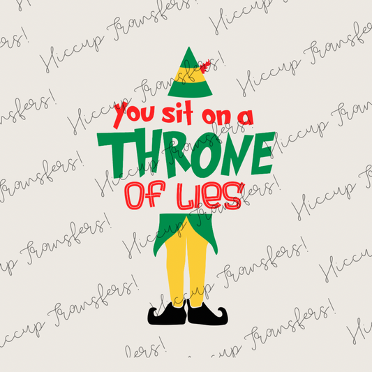 Throne Of Lies | DTF transfer | Elf Christmas