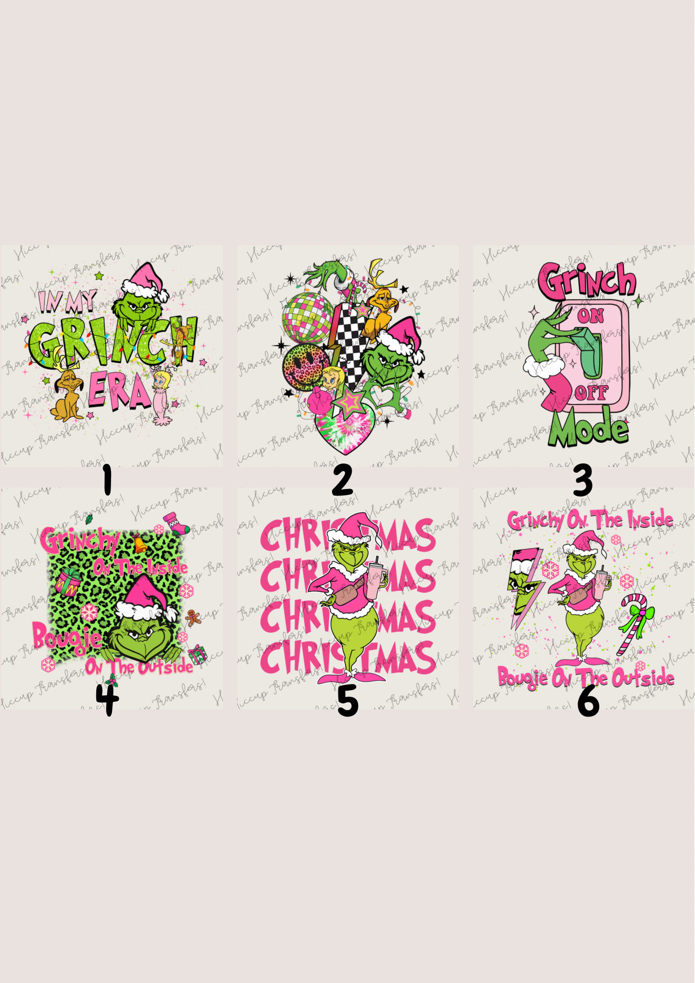 Pink Green Christmas 2 | Christmas Designs | UVDTF 3” / 6” / 8” Decal