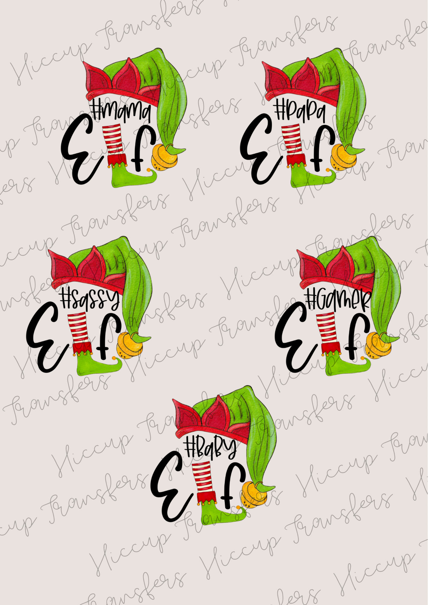 Elf Squad | Christmas Designs  | UVDTF 3” / 6” / 8” Decal