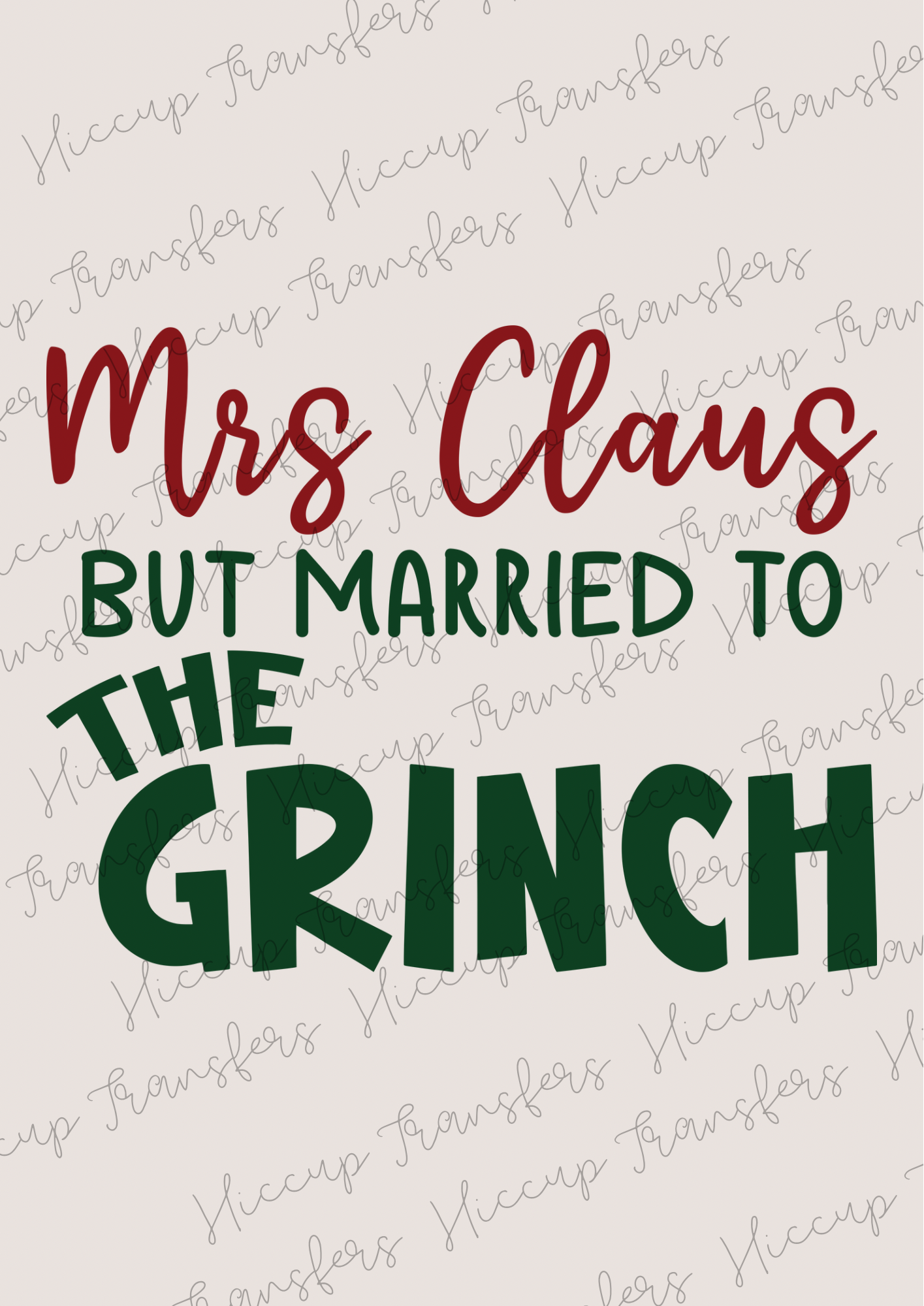 Mrs Claus | Christmas Designs | DTF transfer