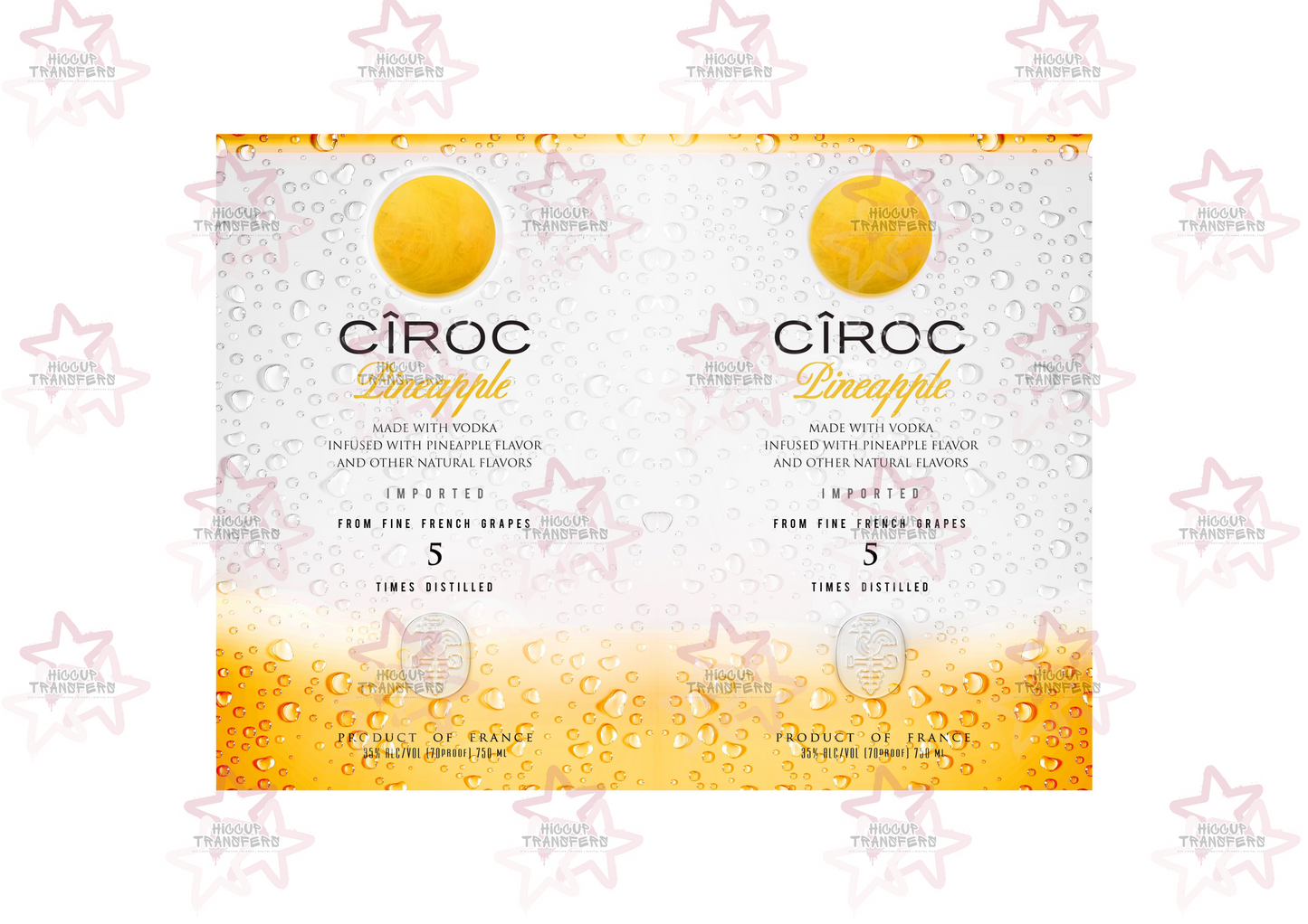 Ciroc Vodka Pineapple | 20oz Tumbler Sublimation Wrap