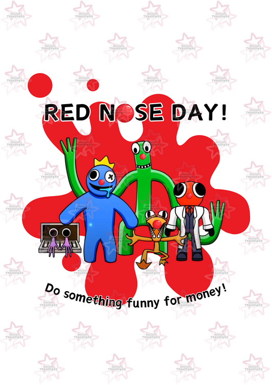 Rainbow Friends| DTF Transfer | Hiccup Exclusive Design | Red Nose Day