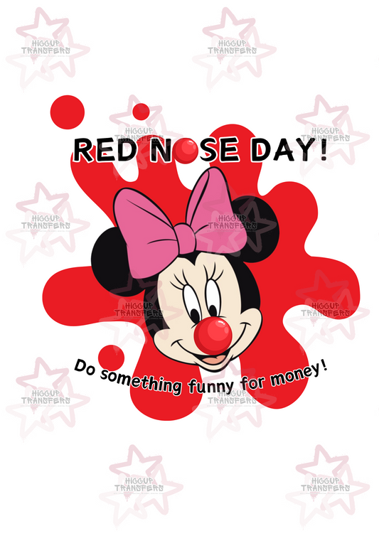 Bow Mouse | DTF Transfer | Hiccup Exclusive Design | Red Nose Day