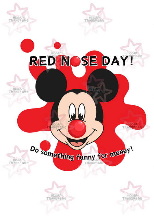 Mouse | DTF Transfer | Hiccup Exclusive Design | Red Nose Day