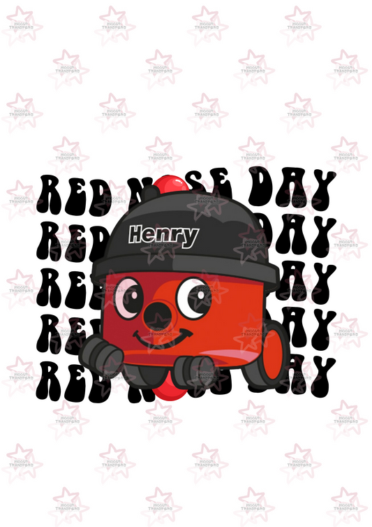 Henry | DTF Transfer | Hiccup Exclusive Design | Red Nose Day Repeated Pattern Retro