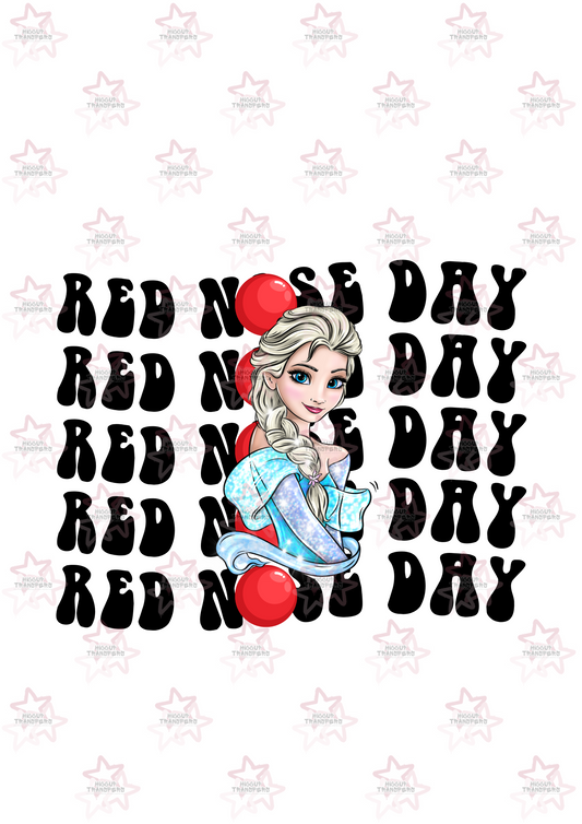 Princess 8 | DTF Transfer | Hiccup Exclusive Design | Red Nose Day Repeated Pattern Retro