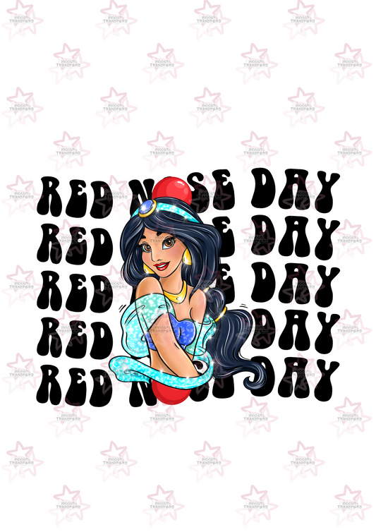 Princess 7 | DTF Transfer | Hiccup Exclusive Design | Red Nose Day Repeated Pattern Retro