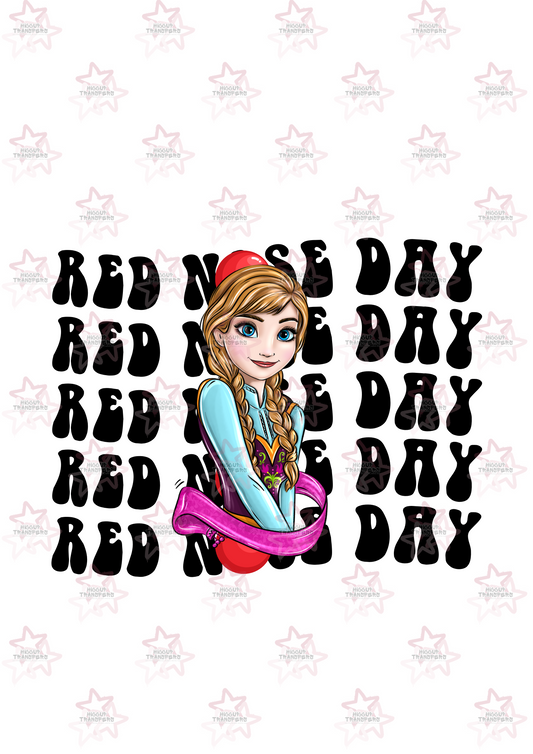 Princess 6 | DTF Transfer | Hiccup Exclusive Design | Red Nose Day Repeated Pattern Retro