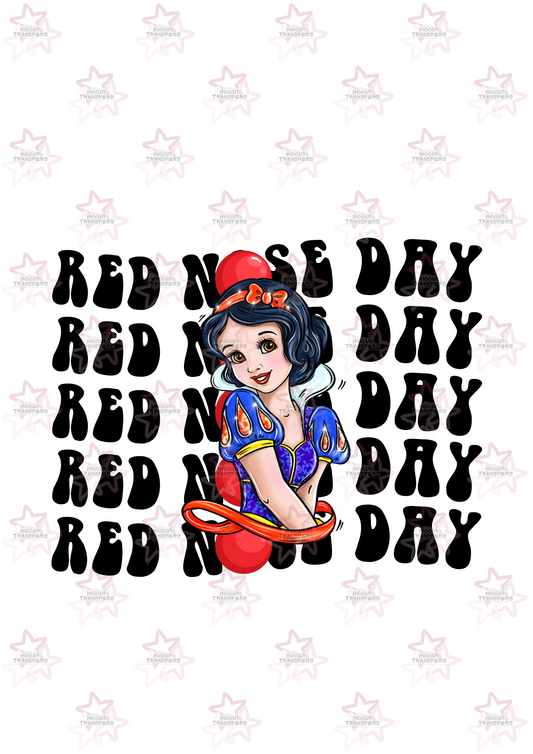 Princess 5 | DTF Transfer | Hiccup Exclusive Design | Red Nose Day Repeated Pattern Retro